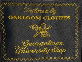 Oakloom Clothes Georgetown University Shop Label