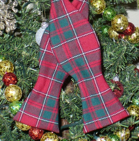 Bow tie in a Christmas tree