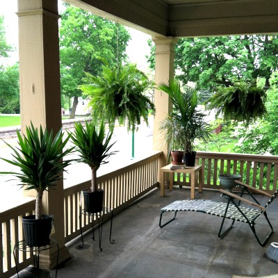 Porch with plants