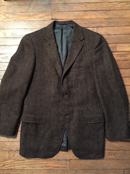 Brown Herringbone Tweed 3/2 Jacket