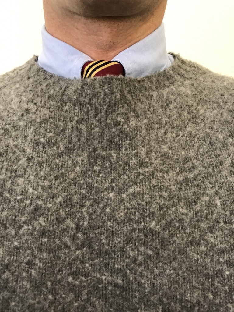 Sweater and Repp Tie
