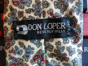 Don Lopper paisley tie tag