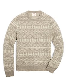 Shetland Tonal Fair Isle Crewneck Sweater