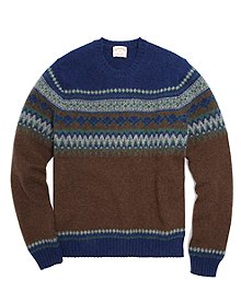 Shetland Yoke Crewneck Sweater