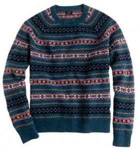 Iverness Fair Isle Sweater in Blue