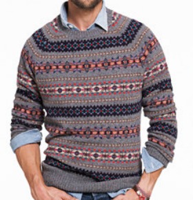 Iverness Fair Isle Sweater in Heathered Metal