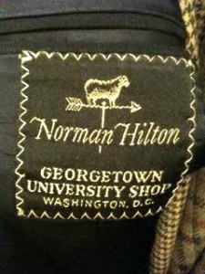 Norman Hilton Georgetown University Shop Label