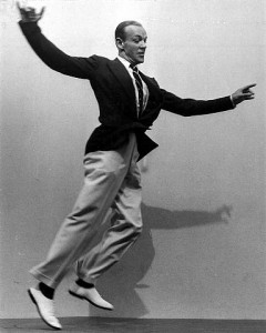 Fred Astaire Jumping in Loose Fitting Trousers