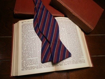 Striped Flannel Bow Tie