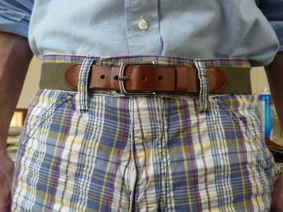 Madras shorts & Belt