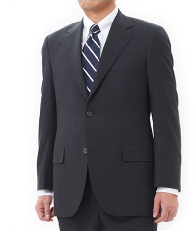 Madison Sack Suit in Tropical Wool Charcoal Grey