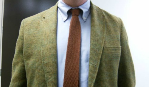 Brunt Orange Knit Tie
