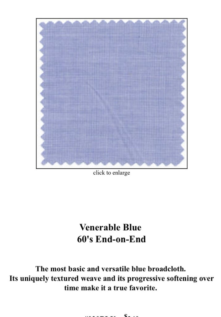 Venerable blue end-on-end